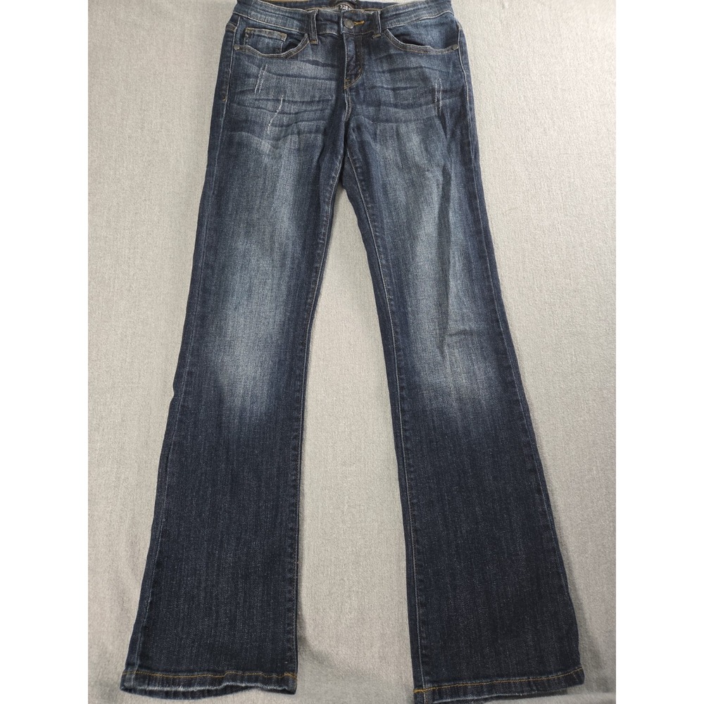 Judy Blue High Rise Bootcut Flare Leg Jeans 7/28 Comfort Stretch Boho Distressed